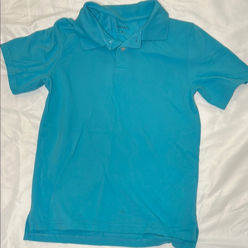 Kids Crown and Ivt Blue Polo Shirt